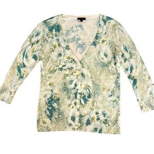 Talbots 3/4 Sleeve Button-Up Cardigan Sz P/S